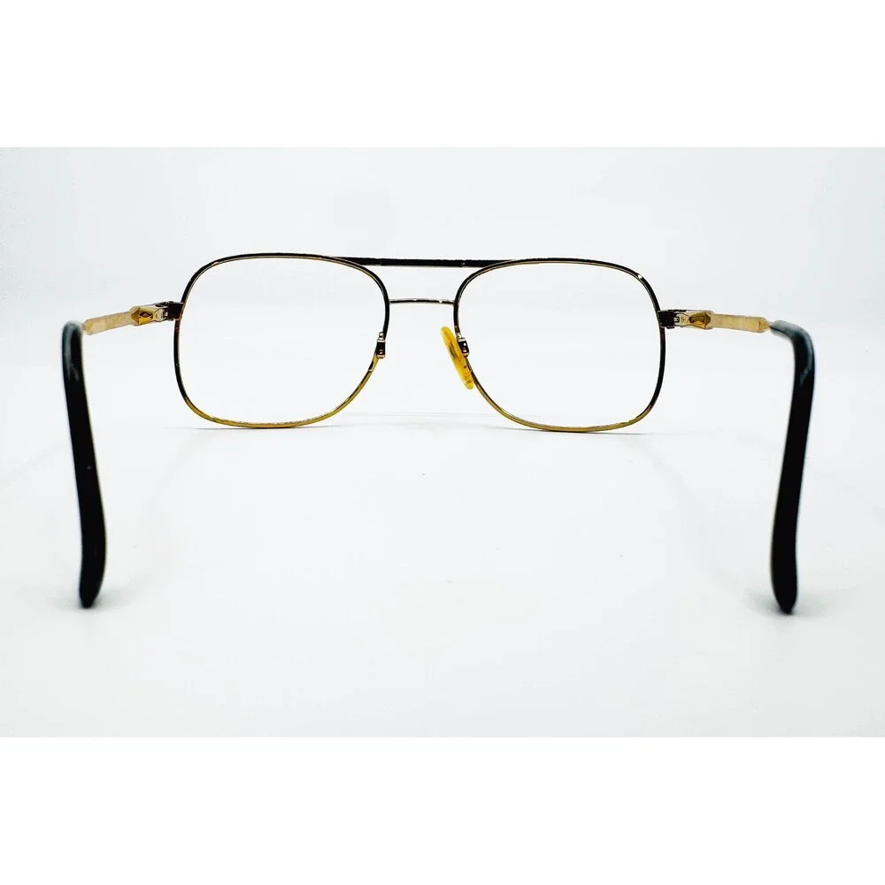 Klxx Jim Whitegep Eyeglasses Mens Gold Aviator Double Bridge Frames 135